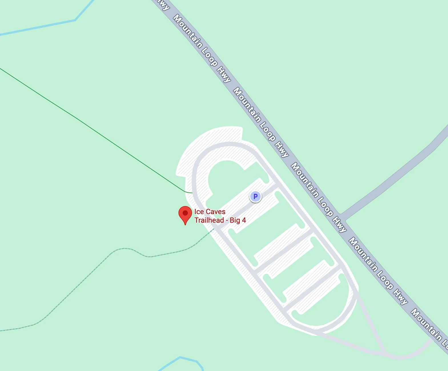 Porsche Taycan PNW Taycan Meetup: Big Four Ice Caves Day Trip - 9/6/25 map-trailhead-parking