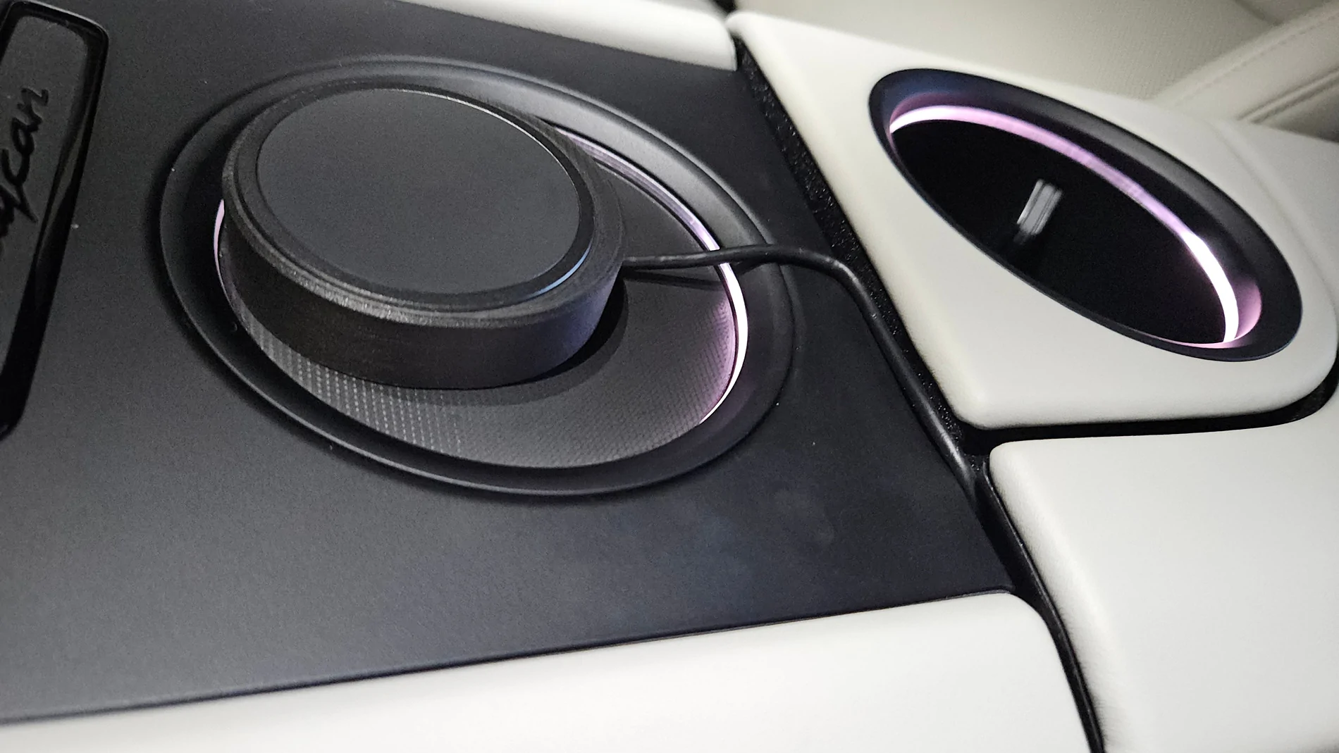 Porsche Taycan My first "mod" -- Cupholder Mounted Wireless Charger with MagSafe for Apple iPhone 1000023323