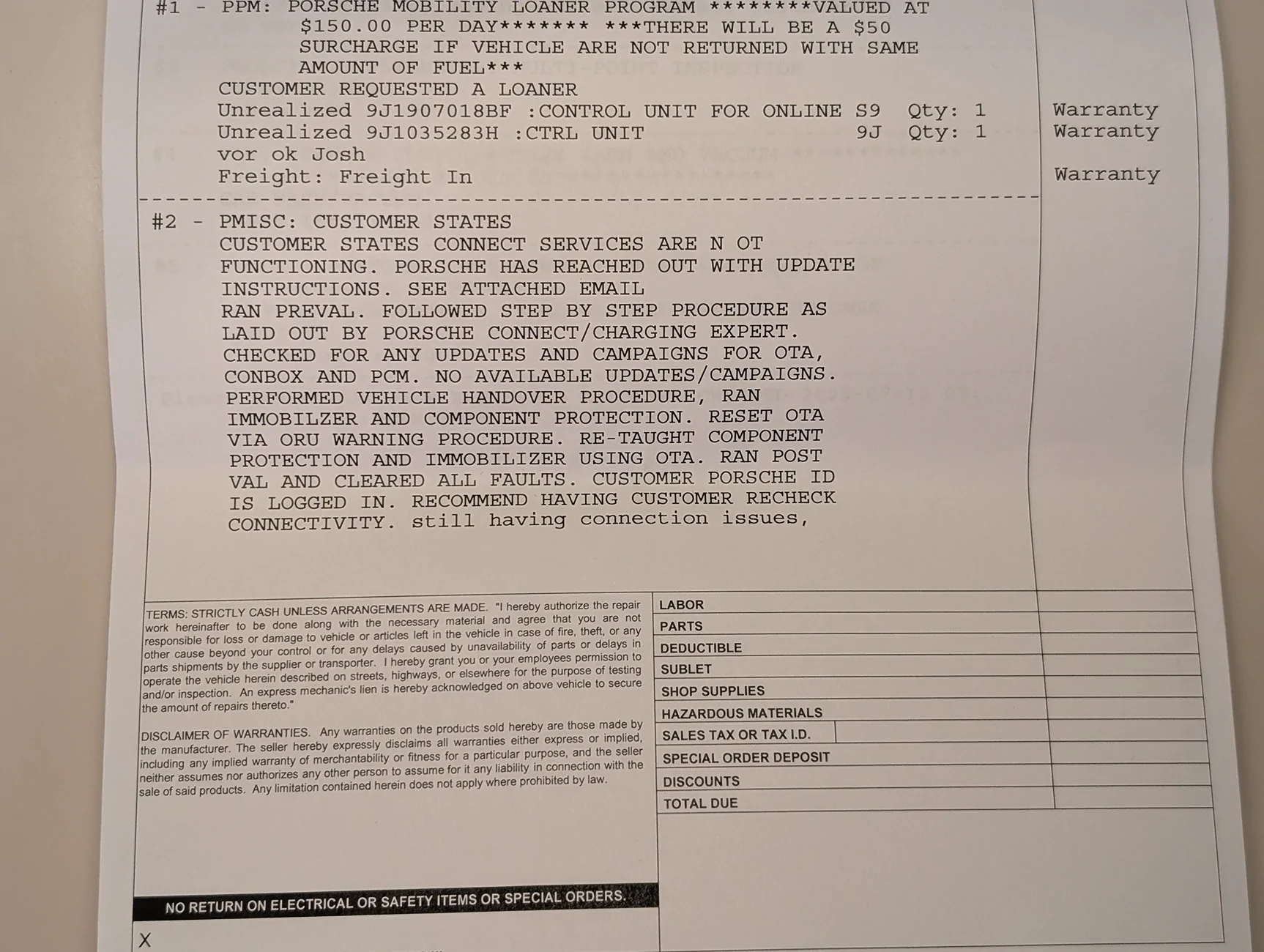 Porsche Taycan Can't log in to PCM - ideas? PXL_20250823_024701649