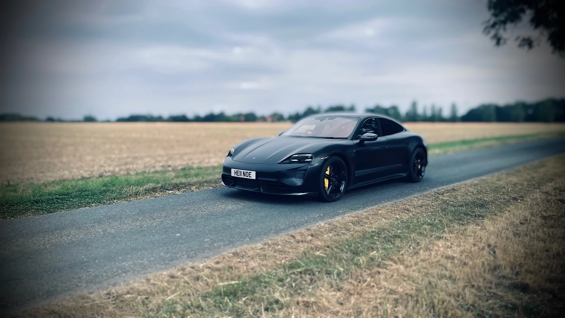 Porsche Taycan Silent Assassin: Stealth Satin Black Taycan Turbo S Taycan_Turbo_S_front-quarter