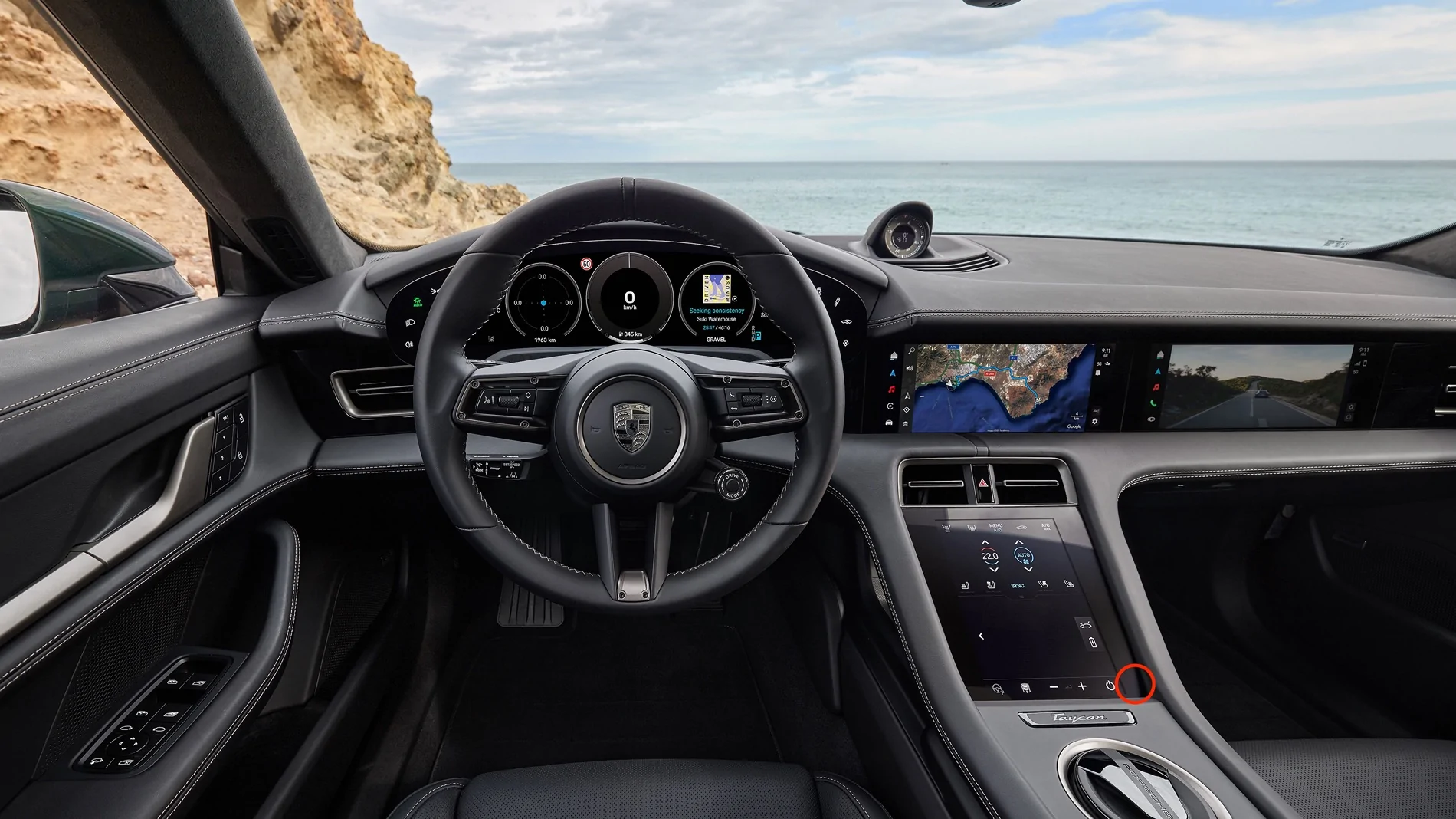 Porsche Taycan Rattle from center console control panel [pressing bottom-right corner silences it] taycan-interior