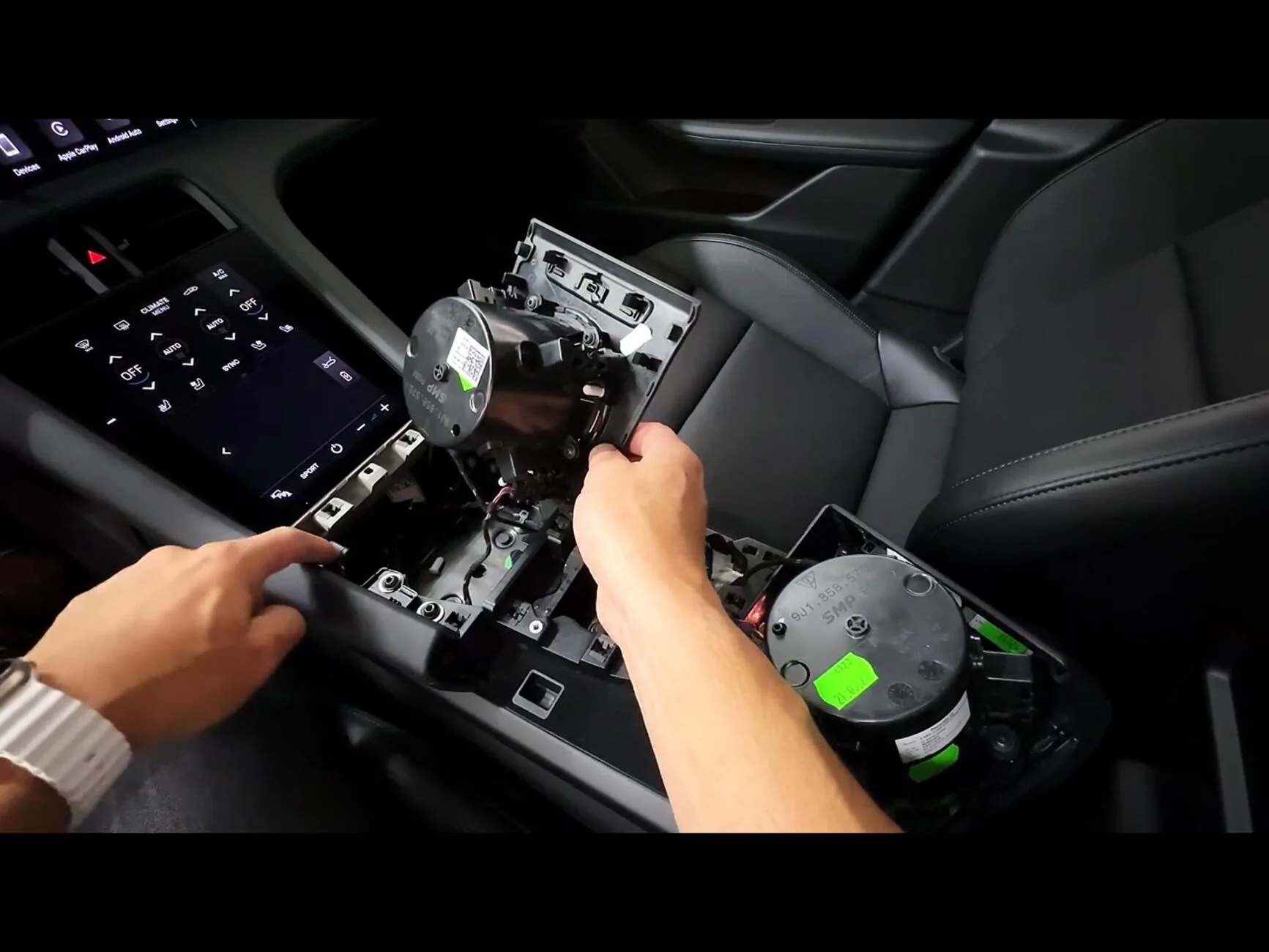 Porsche Taycan Rattle from center console control panel [pressing bottom-right corner silences it] IMG_1754