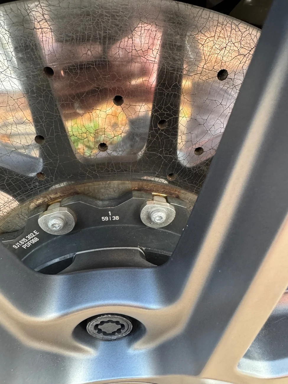 Porsche Taycan Rust of PCCB discs IMG_2351