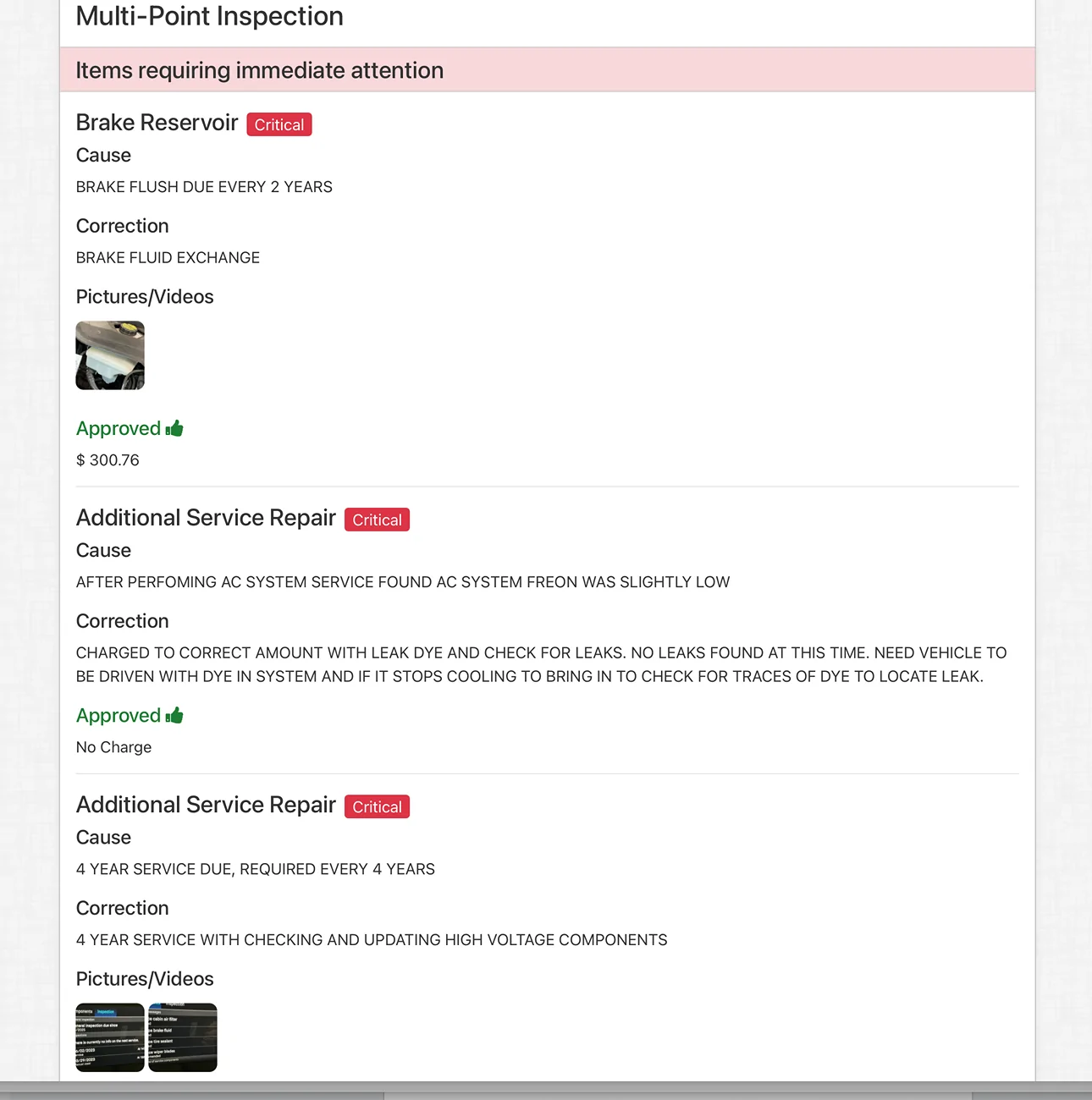 Porsche Taycan 4 Year Service Quote About 2k Screenshot 2025-09-09 at 12.33.28 PM