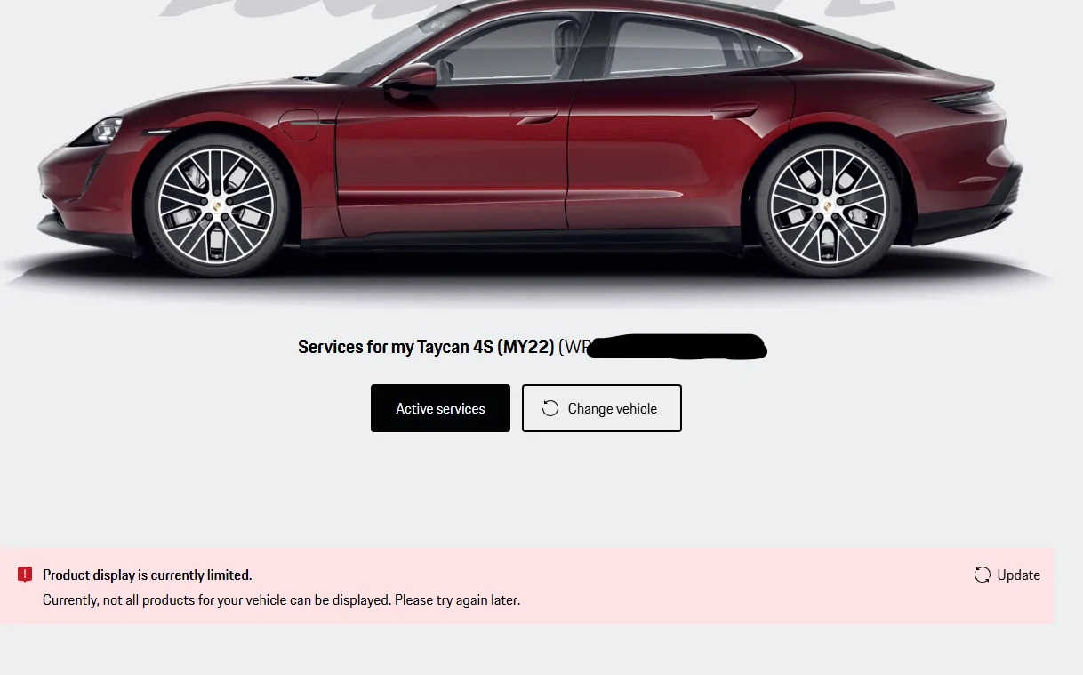 Porsche Taycan No Porsche Connect Store/Services available on website/app 1757733245828-8o