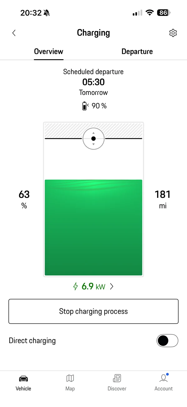 Porsche Taycan Charging schedule problem IMG_2426