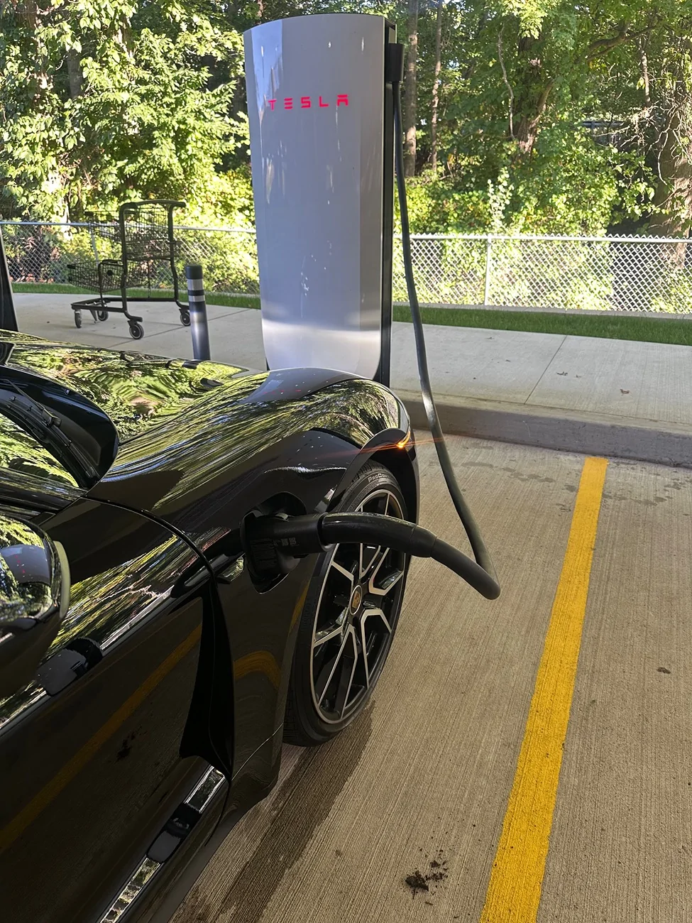 Porsche Taycan Received the NACS Adapter IMG_5365
