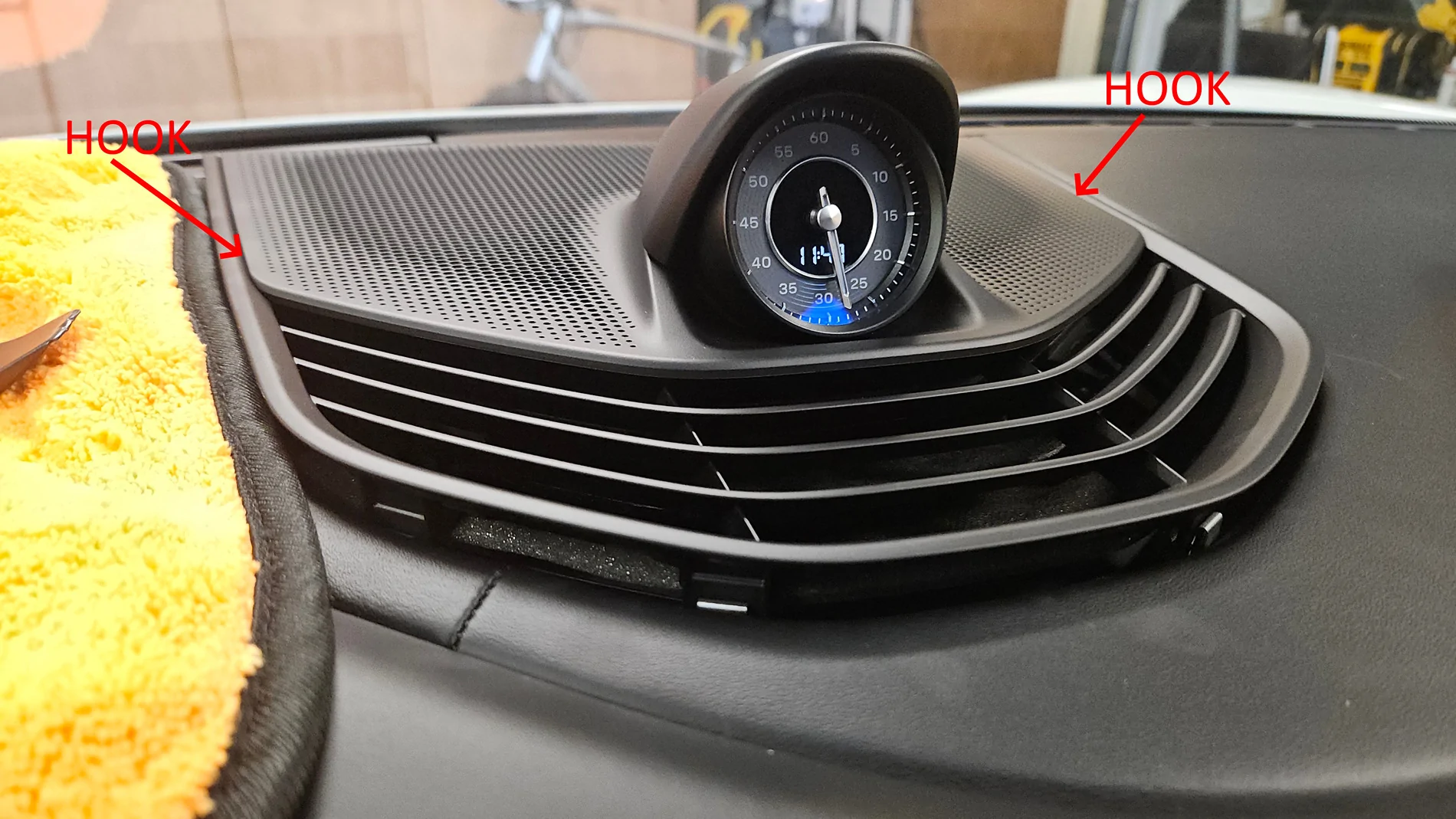 Porsche Taycan Install Porsche design sub-second clock 20250930_114728