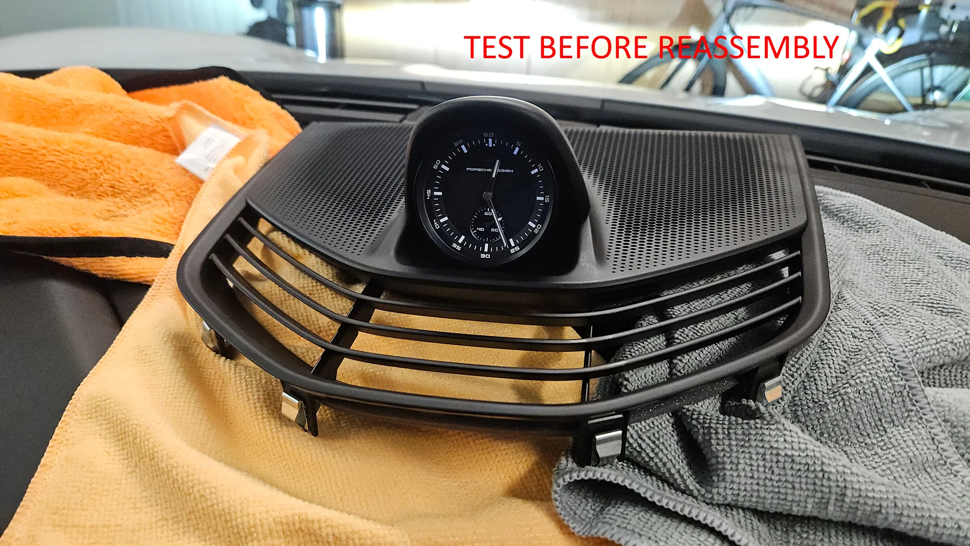 Porsche Taycan Install Porsche design sub-second clock 20250930_122612
