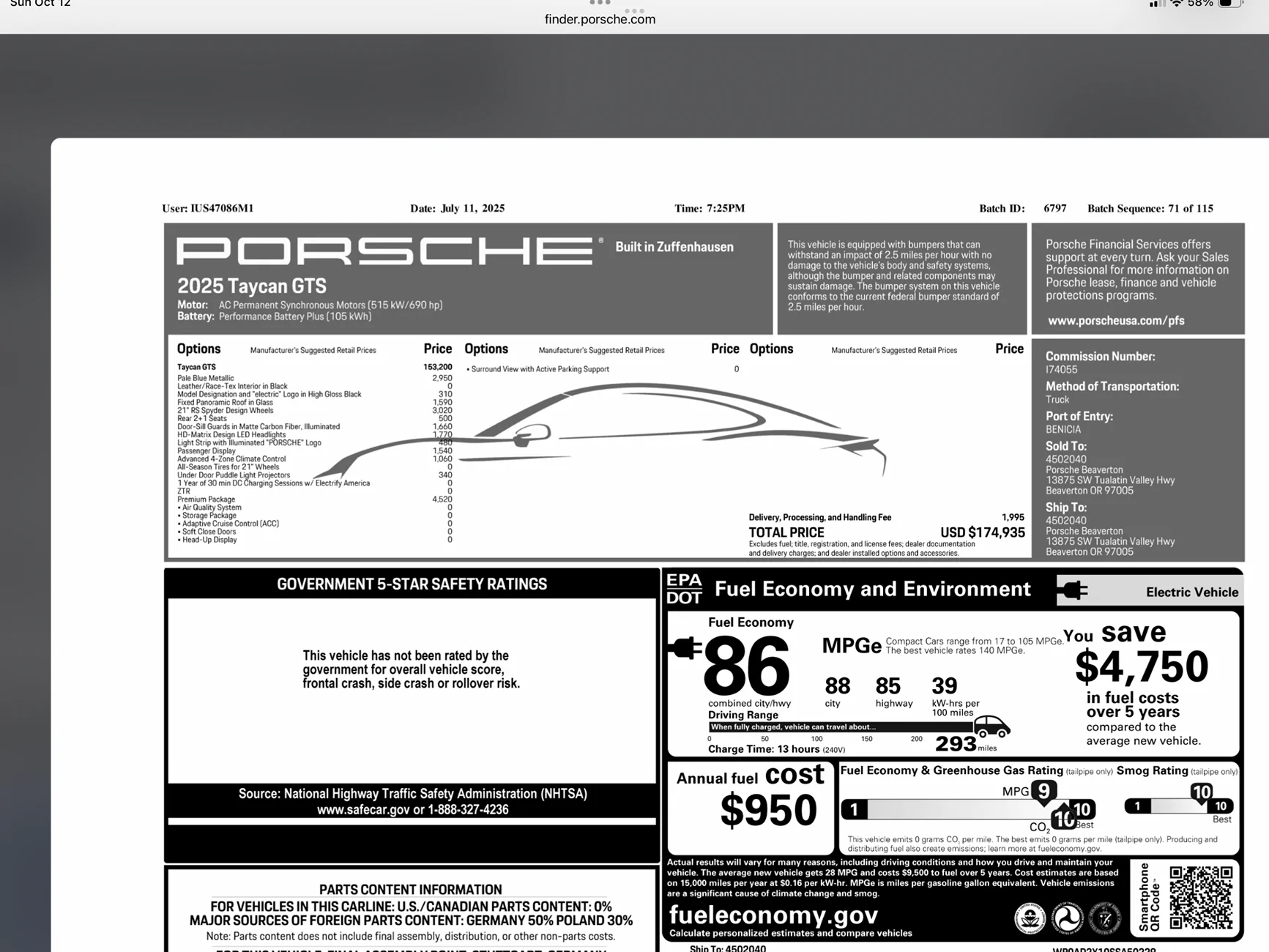 Porsche Taycan All Season OEM Tires for Taycan 21” Aero Design Wheels? IMG_6938