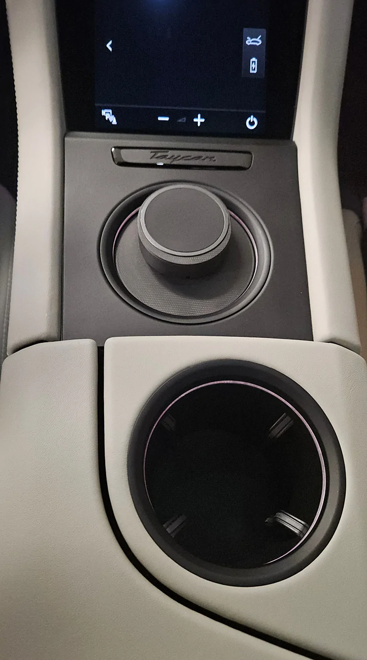 Porsche Taycan My first "mod" -- Cupholder Mounted Wireless Charger with MagSafe for Apple iPhone 20251025_115656