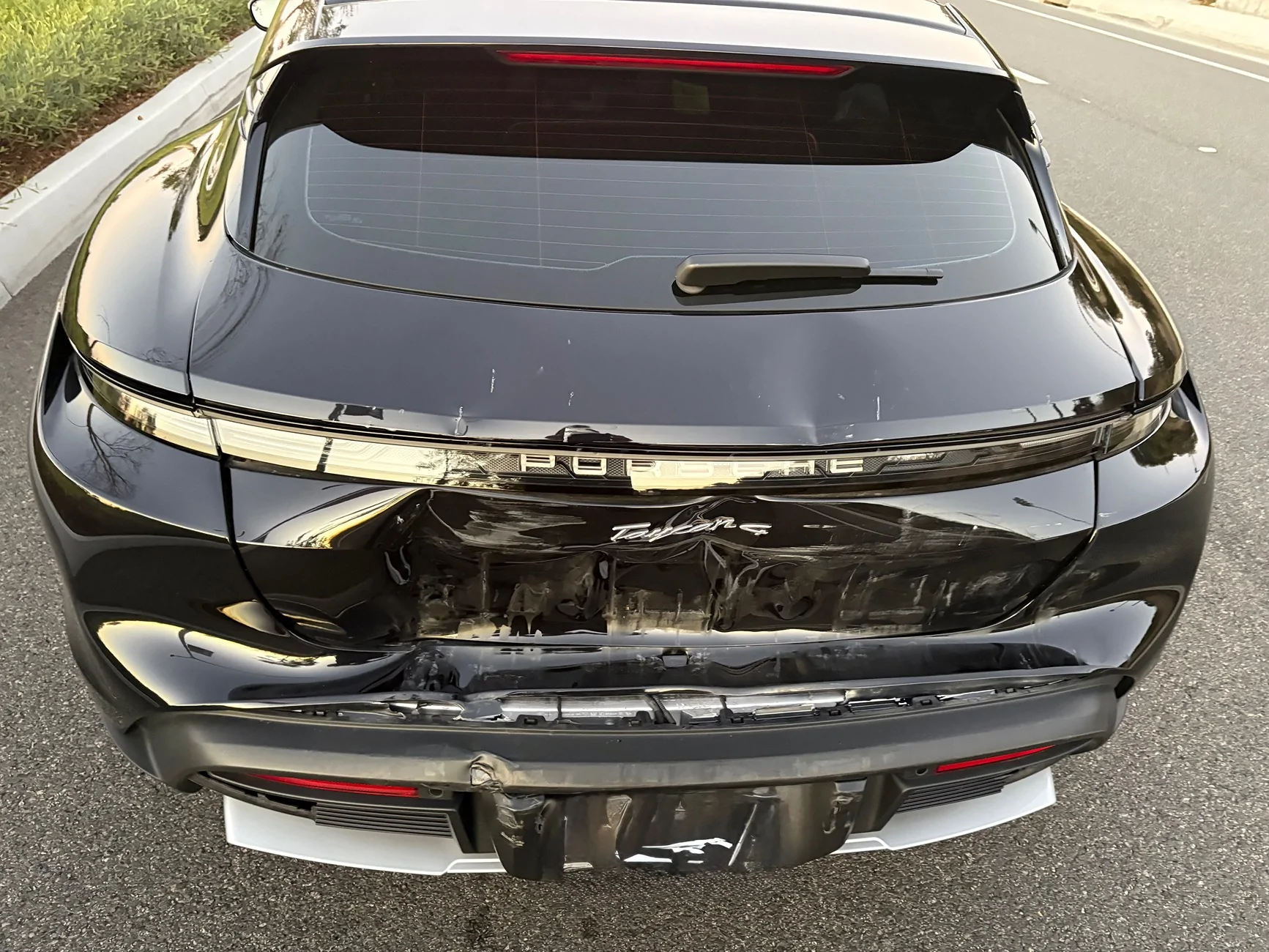Porsche Taycan Rear Ended With Structural Damage IMG_1640