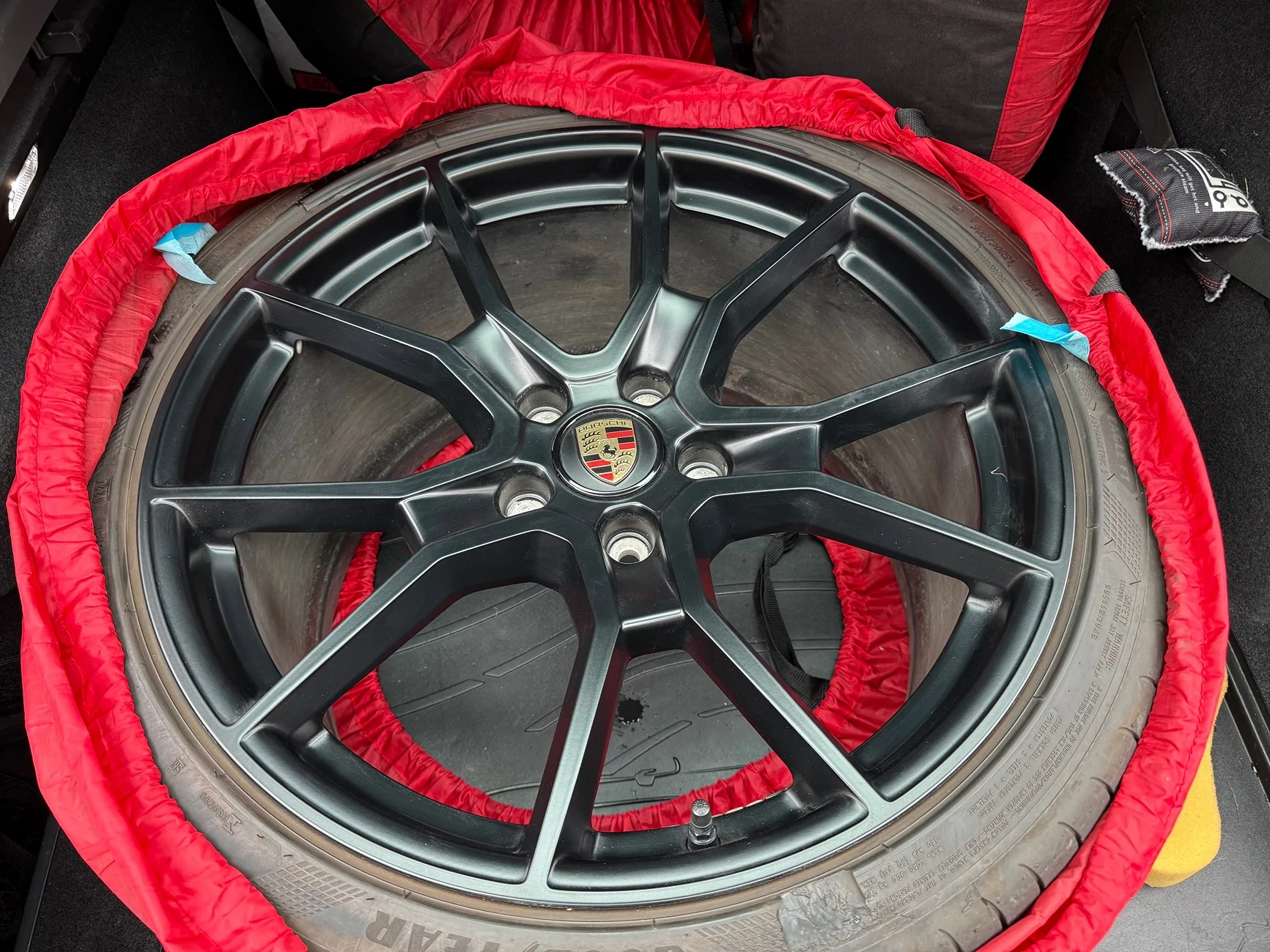 Porsche Taycan FS - RS 21" Spyder GTS wheels (black) with tyres UK IMG_2979