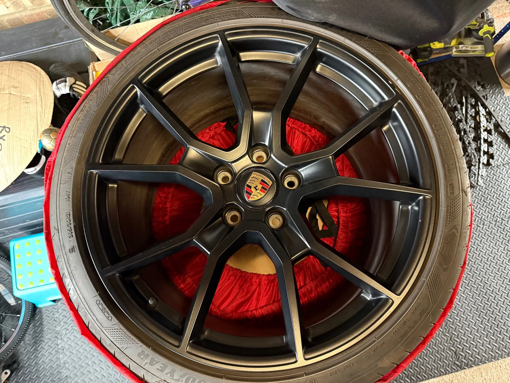 Porsche Taycan FS - RS 21" Spyder GTS wheels (black) with tyres UK IMG_2985