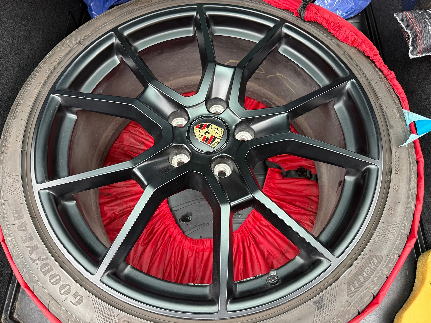 Porsche Taycan FS - RS 21" Spyder GTS wheels (black) with tyres UK IMG_2981