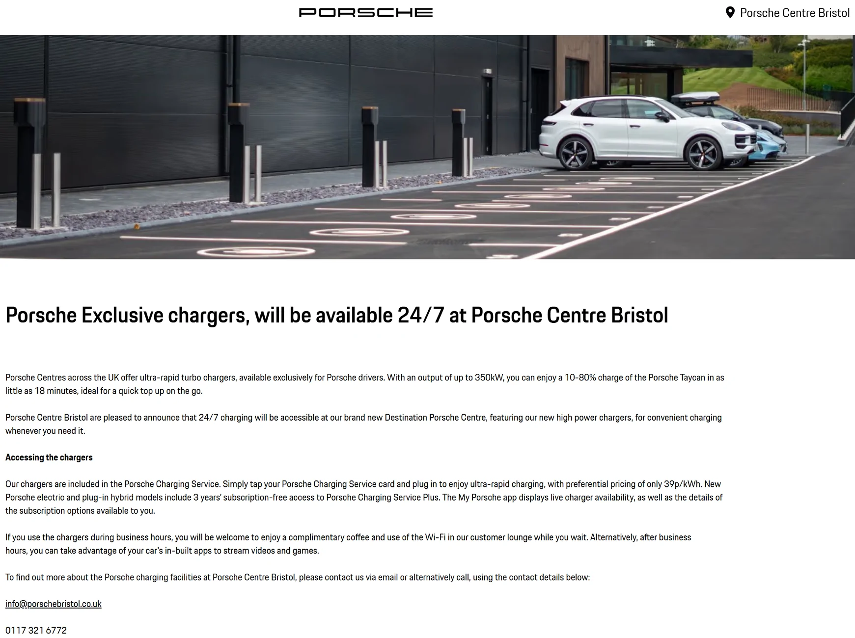 Porsche Taycan OPCs to put chargers outside the gates 1762870964555-hm
