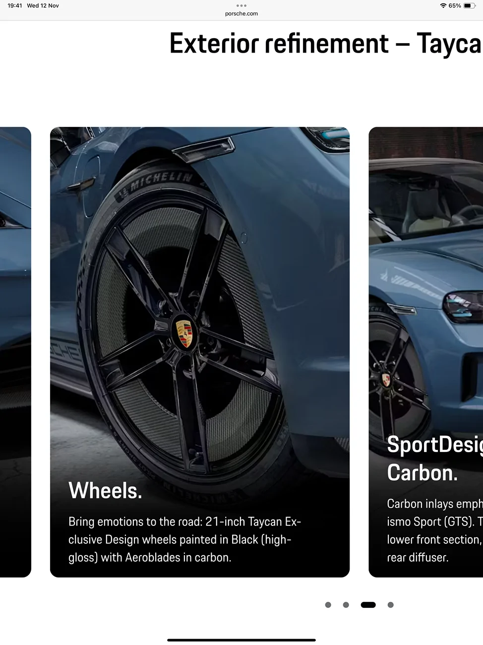 Porsche Taycan Mission E gen 2 wheels- carbon aero blades? IMG_0158