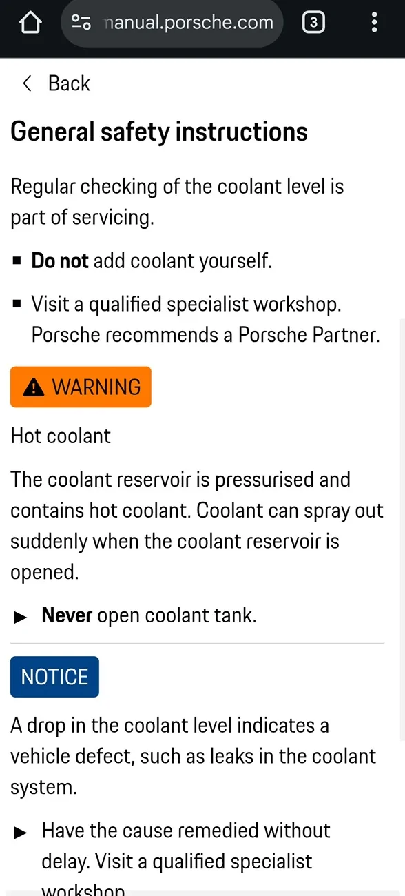 Porsche Taycan Coolant capacity Screenshot_20251113_161808_Chrome Beta