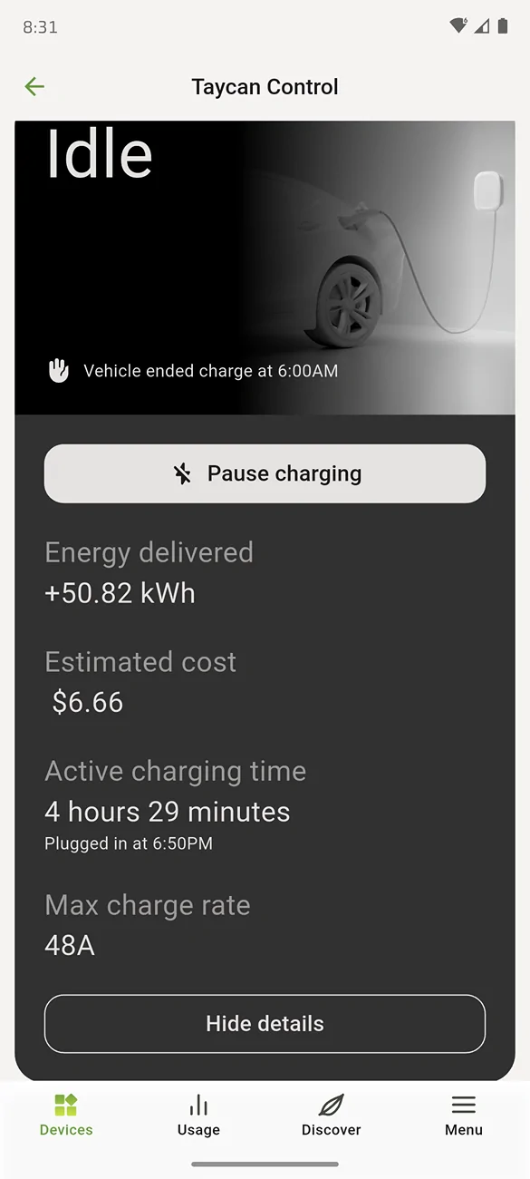 Porsche Taycan New owner '22 4S CT..  Time to edjumacate Screenshot_20251116-083103.Emporia Energy