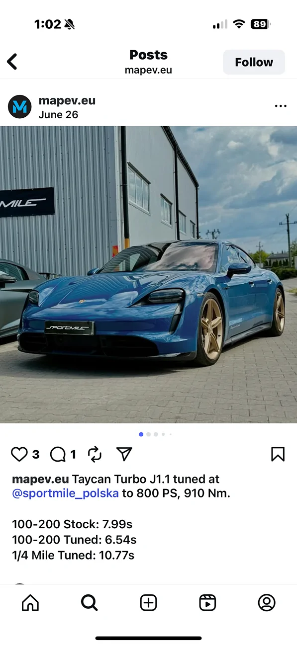 Porsche Taycan Taycan tuned: 950 hp through software tuning IMG_4219