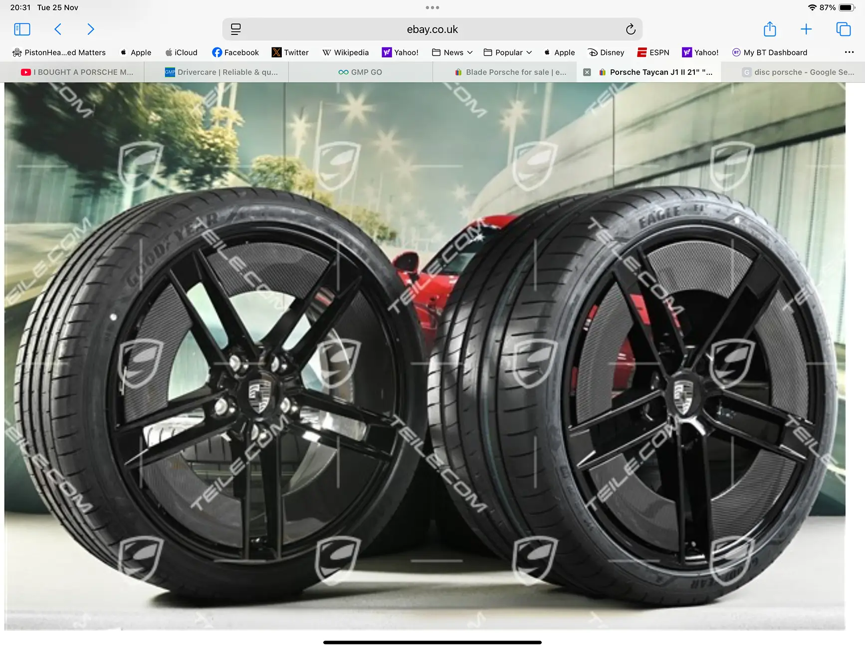 Porsche Taycan Mission E gen 2 wheels- carbon aero blades? IMG_0161