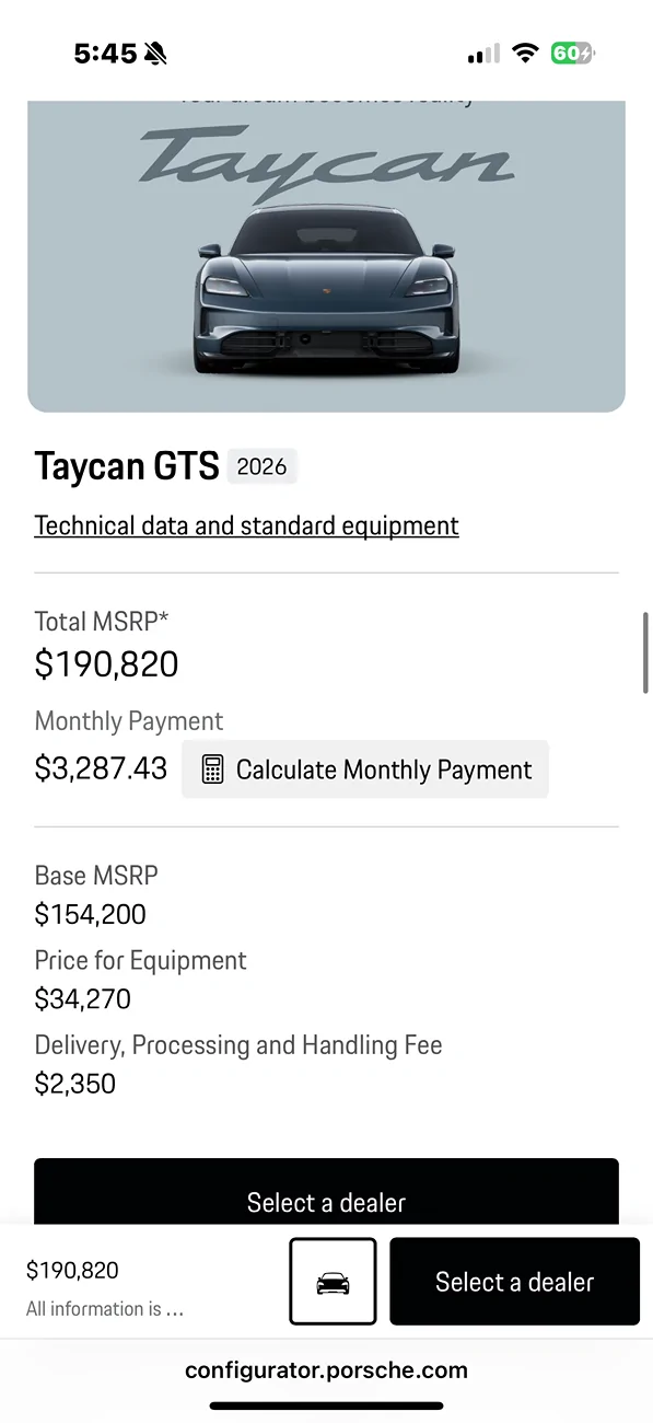 Porsche Taycan Low mileage, 2025 GTS CPO with a few red flags, need advice IMG_4244