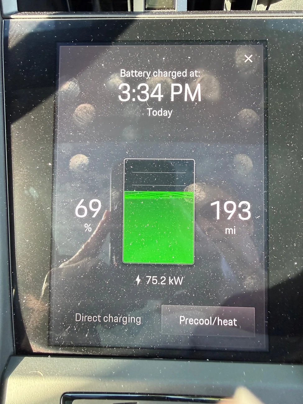 Porsche Taycan First Charge at Tesla Supercharger IMG_1230