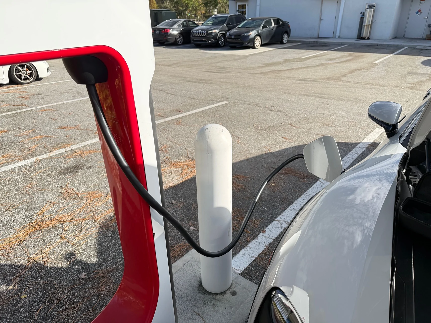 Porsche Taycan First Charge at Tesla Supercharger IMG_1232