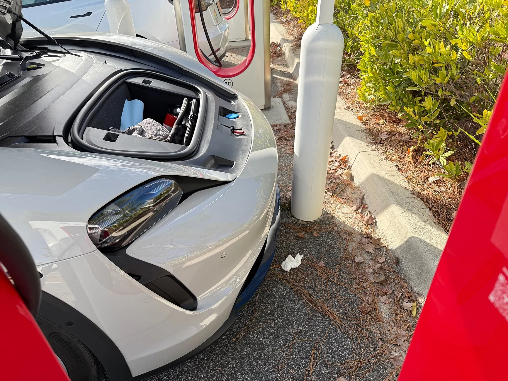 Porsche Taycan First Charge at Tesla Supercharger IMG_1231