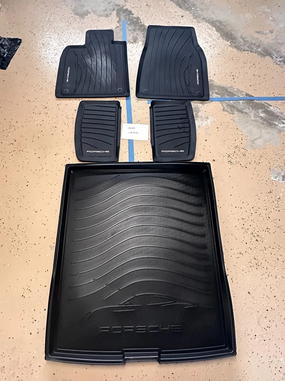 Porsche Taycan Taycan Sedan All-Weather Rubber Floor Mats & Trunk Liner Set - $200 OBO IMG_4470