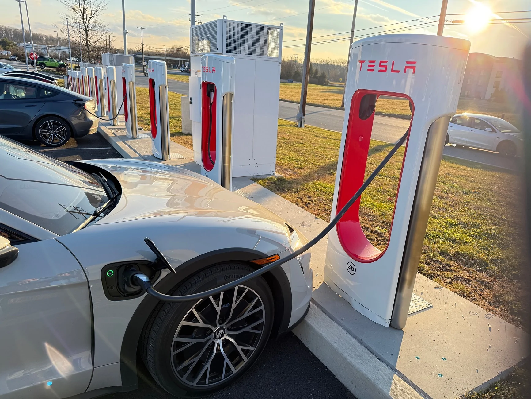 Porsche Taycan My first Tesla charging experience. IMG_1256