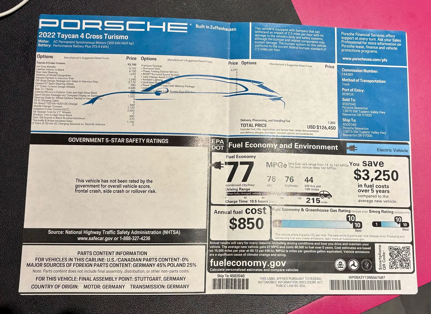Porsche Taycan For Sale - 2022 Taycan 4 Cross Turismo IMG_9440