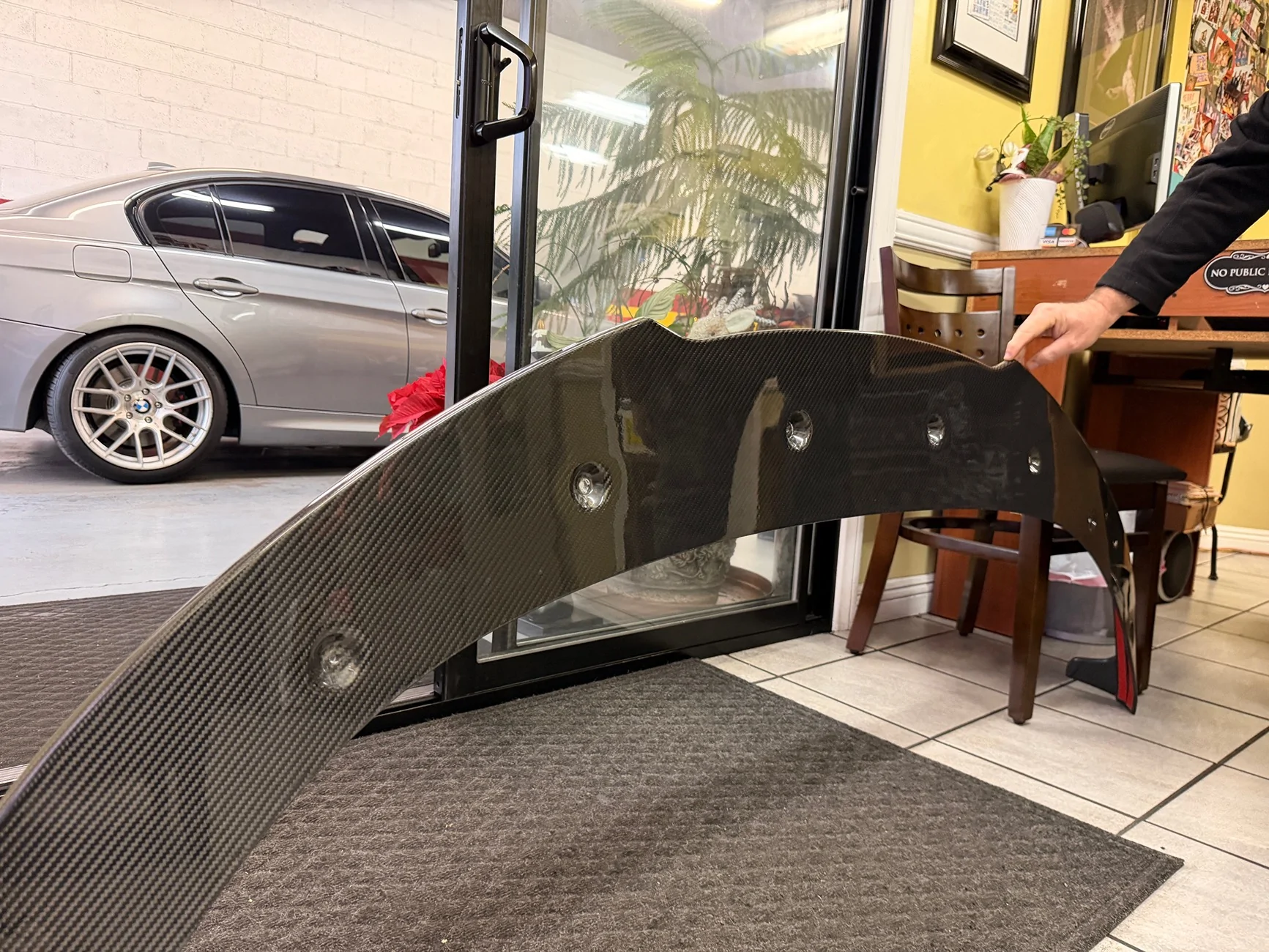 Porsche Taycan VR Aero Carbon Fiber Front Lip IMG_3607