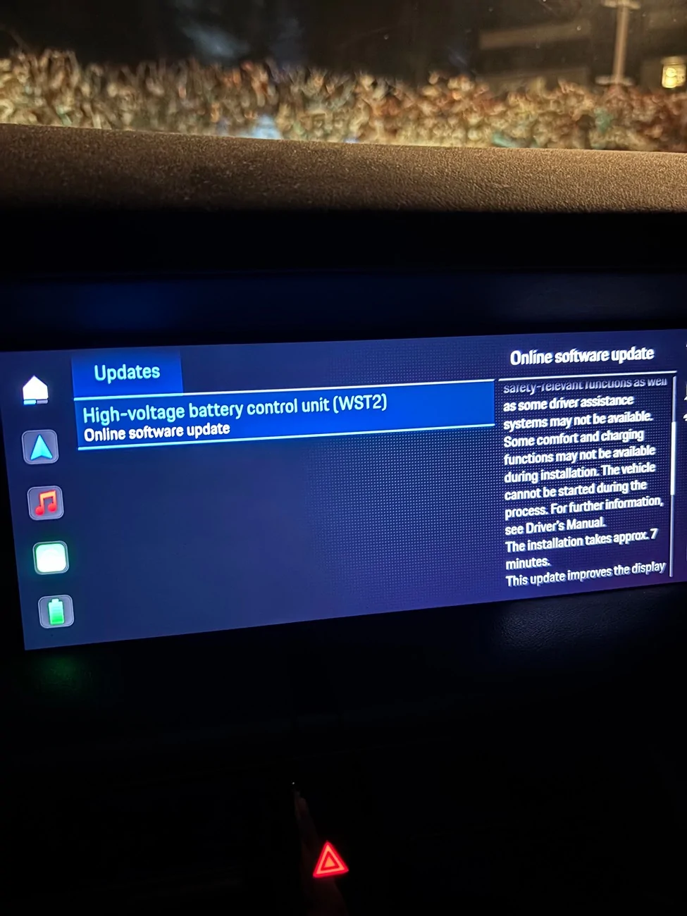 Porsche Taycan WST2 OTA update IMG_2283