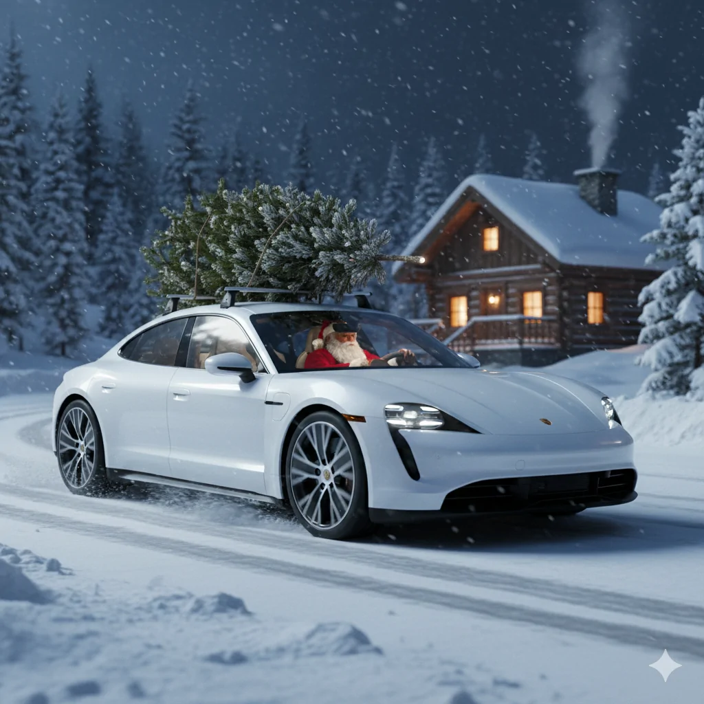 Porsche Taycan Merry Christmas Taycanistas santa-taycan-nano