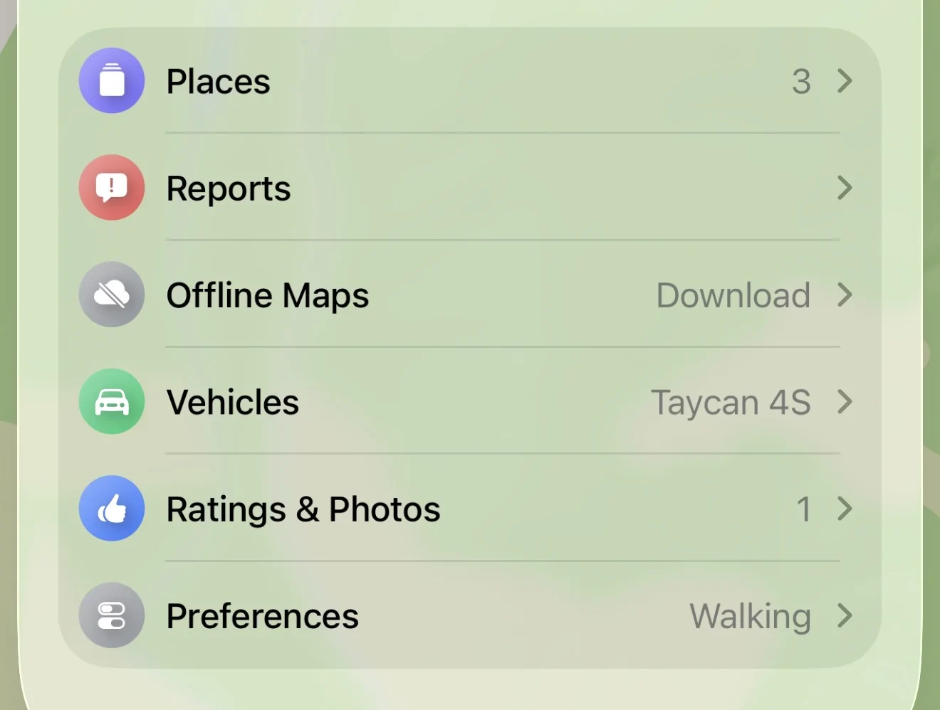 Porsche Taycan Apple Map EV Routing not getting enabled IMG_9276