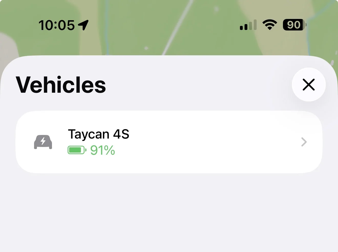 Porsche Taycan Apple Map EV Routing not getting enabled IMG_9277
