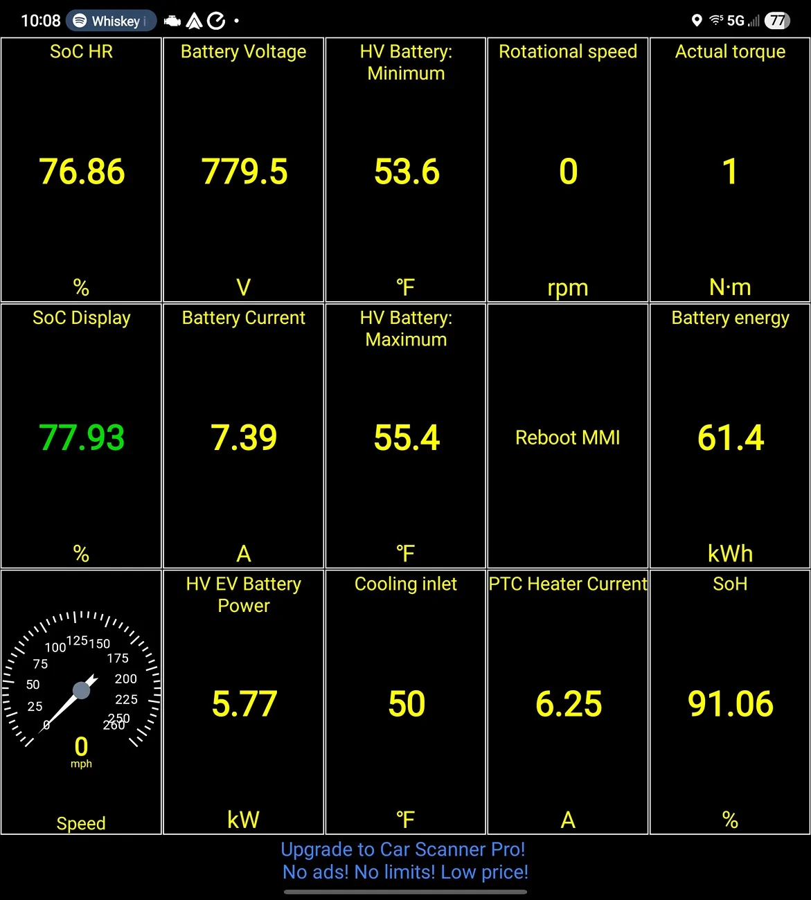 Porsche Taycan 🔋 Baseline for HV Battery SoH Performance (Battery Degradation Data by Taycan Owners) Screenshot_20260110_100820_Car Scanner