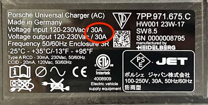 Porsche Taycan Nema Cables Question 16000-ac99582ac7671d6f0ae21a4a45a1c2a4