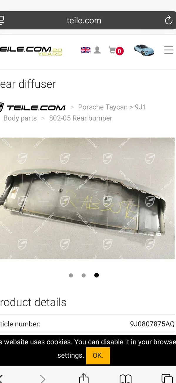 Porsche Taycan Rear bumper in Carbon Fiber IMG_3367