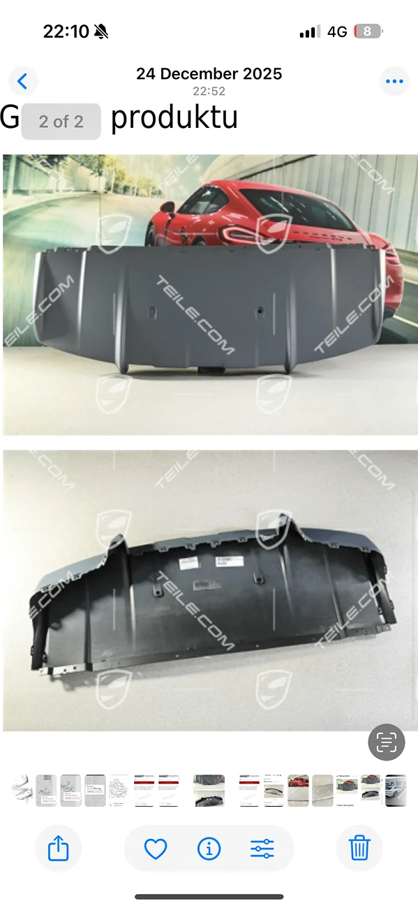 Porsche Taycan Rear bumper in Carbon Fiber IMG_3368