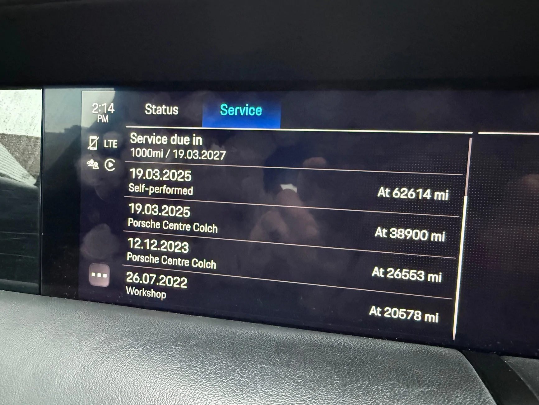 Porsche Taycan Self performed service in service record but full dealer serviced? IMG_7367