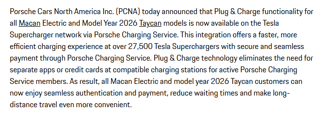 Porsche Taycan Plug & Charge now available for Tesla Superchargers via Porsche Charging Service 1768945595192-9i