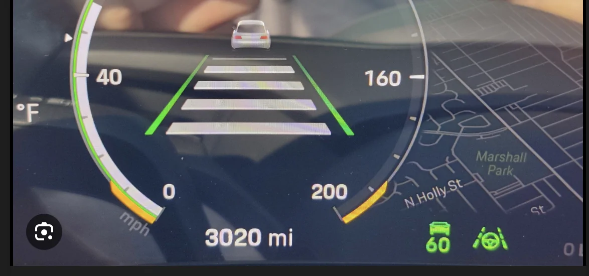 Porsche Taycan Acc should display stay on whilst using Screenshot 2026-01-22 at 2.21.44 PM