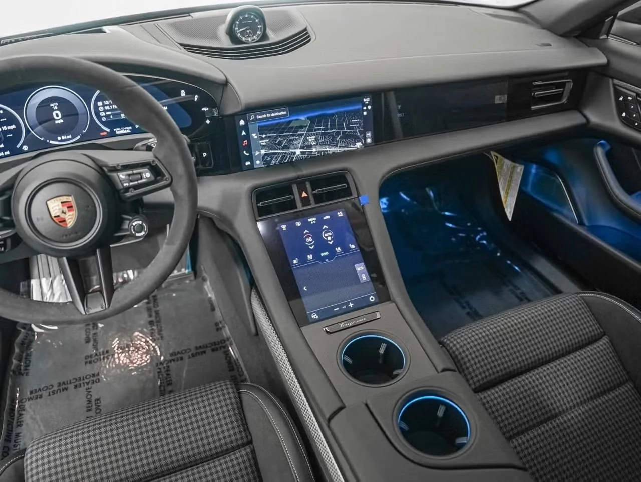 Porsche Taycan Interior “Aluminum Prism” Trim IMG_1179