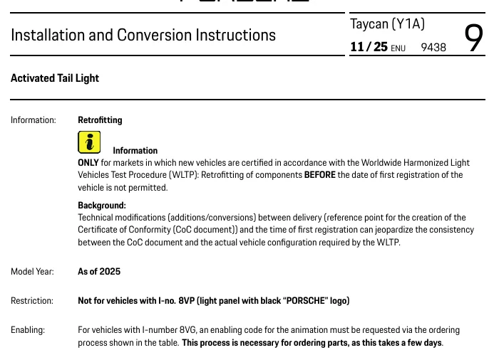 Porsche Taycan TSB: Activated Tail Light Retrofit (MY 2025)- Jan 23, 2026 1770386224572-4a