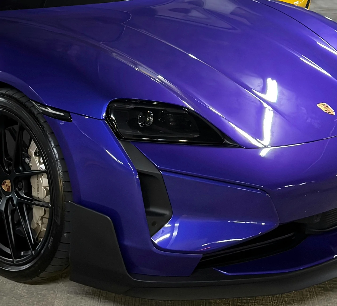 Porsche Taycan Tinted PPF headlights IMG_6781(1)