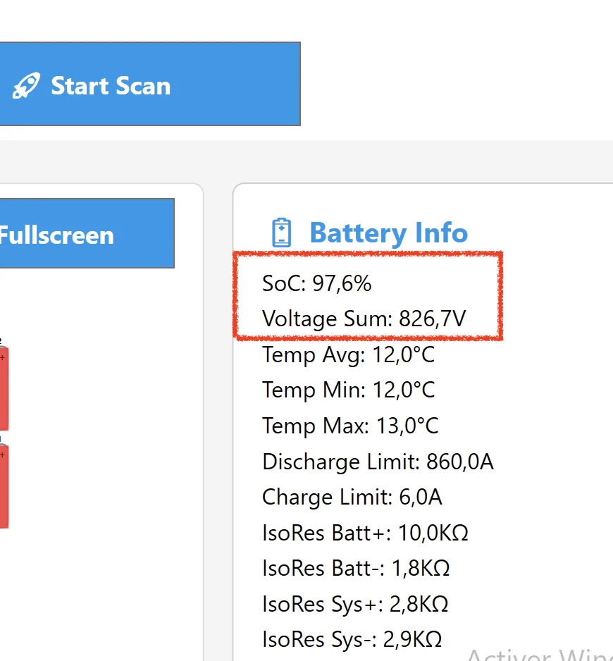 Porsche Taycan [FREE] tCAN-Pro - TAYCAN BATTERY DIAGNOSIS FOR THE COMMUNITY Battery SoC