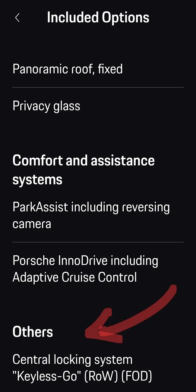 Porsche Taycan Keyless entry access Screenshot_20260221_134113