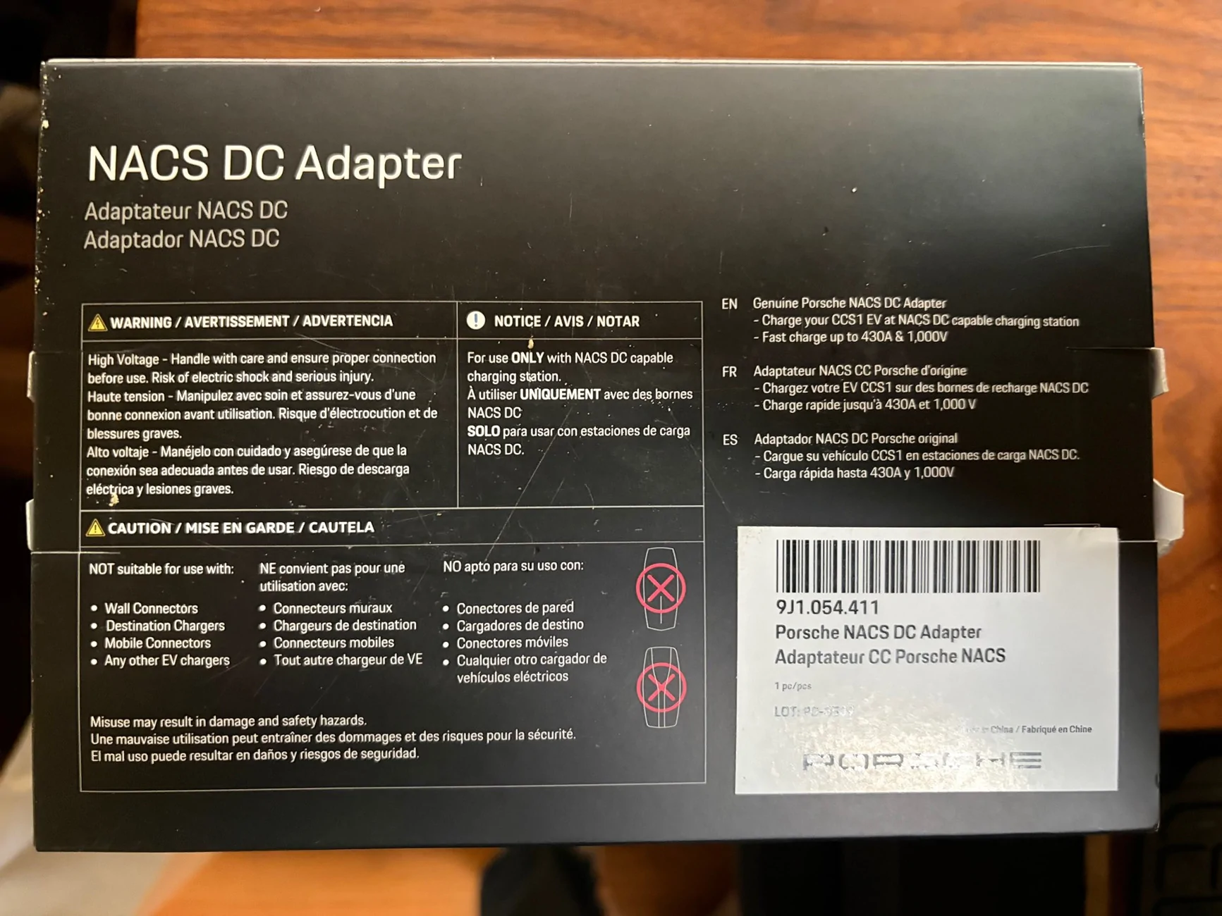 Porsche Taycan FS: Porsche NACS DC Adapter - BRAND NEW p_a_4